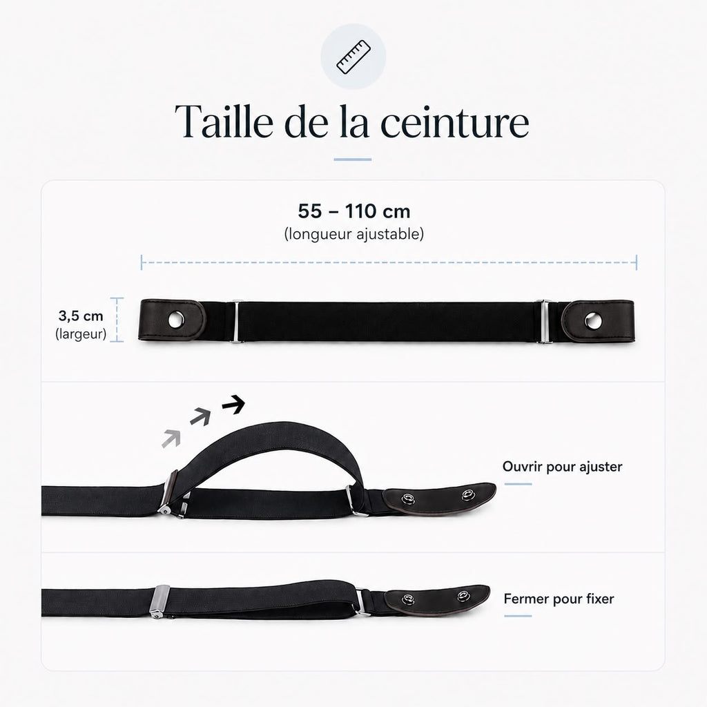 L’Invisible – Ceinture sans boucle ajustable