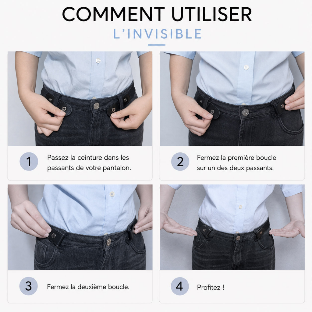 L’Invisible – Ceinture sans boucle ajustable